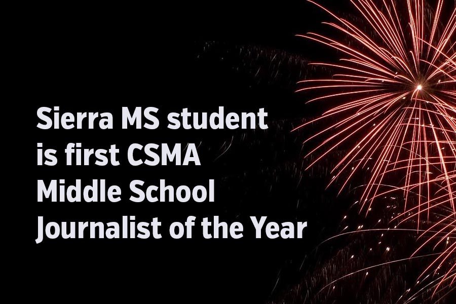 Sierra MS 8th grader earns first Middle School Journalist of the Year honor