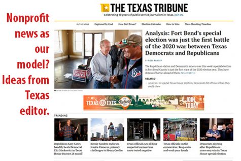 Texas professional nonprofit site offers useful model for student media